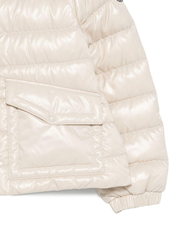 Giubbotto bianco avorio per bambina 9541A00022597Z8 20N Moncler Kids 