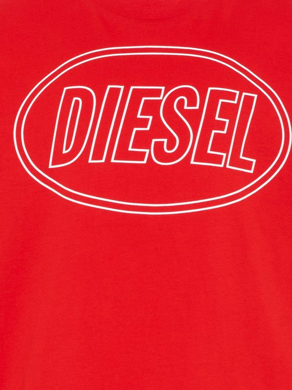 T-shirt rosso per bambino J025820GRAI K405 Diesel Kids 