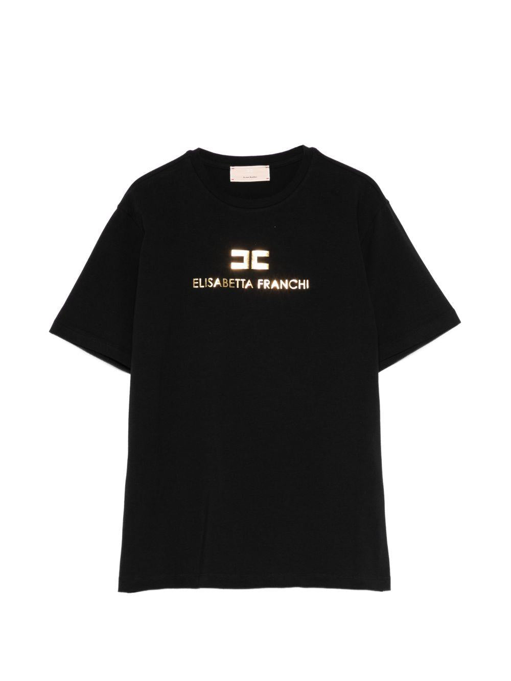 T-shirt nero per bambina EFTS2600JE006 N005 Elisabetta Franchi Kids 