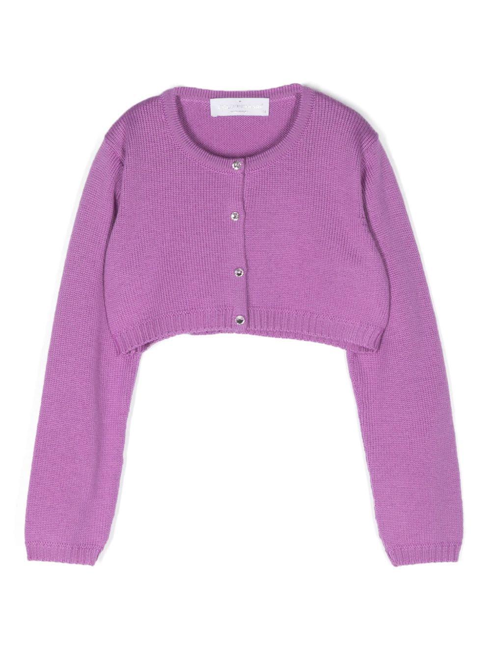 Cardigan viola per bambina FB8779102088 87 Colorichiari Kids 