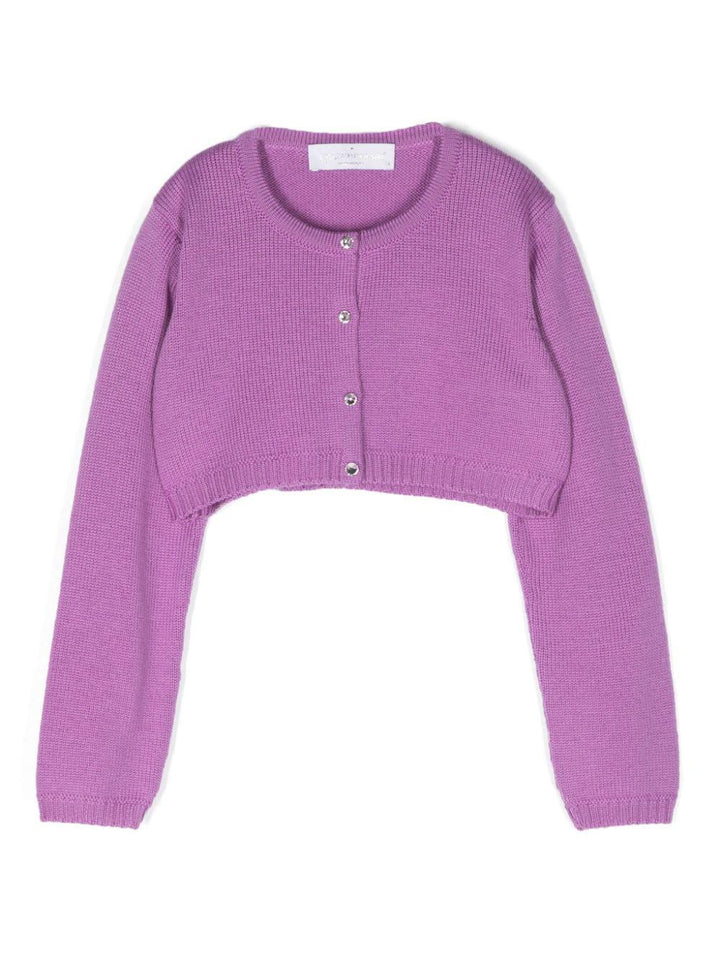 Cardigan viola per bambina FB8779102088 87 Colorichiari Kids 