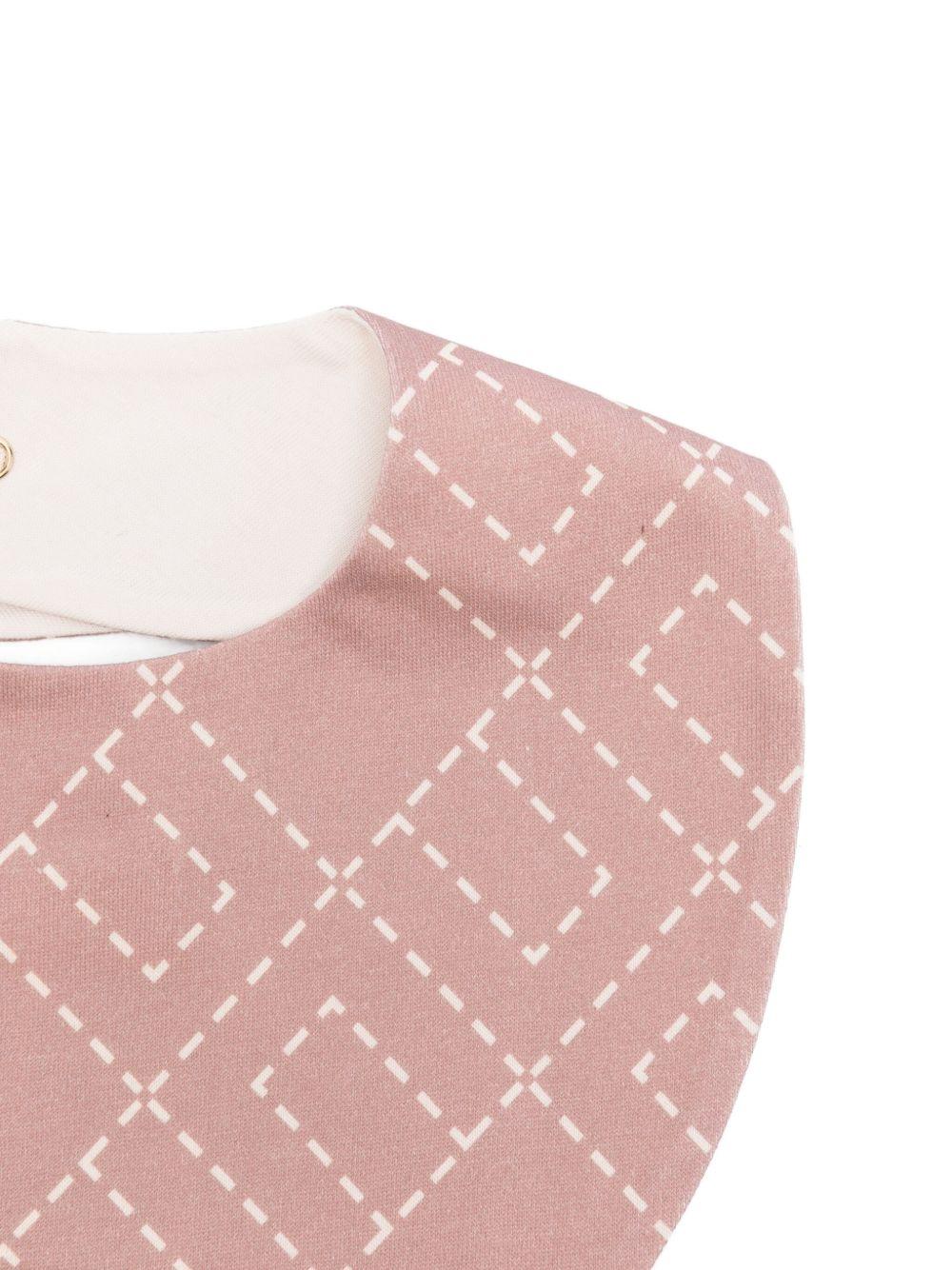 Bavetta rosa/bianca per neonata ENBA0640JF054 D854 Elisabetta Franchi Kids 