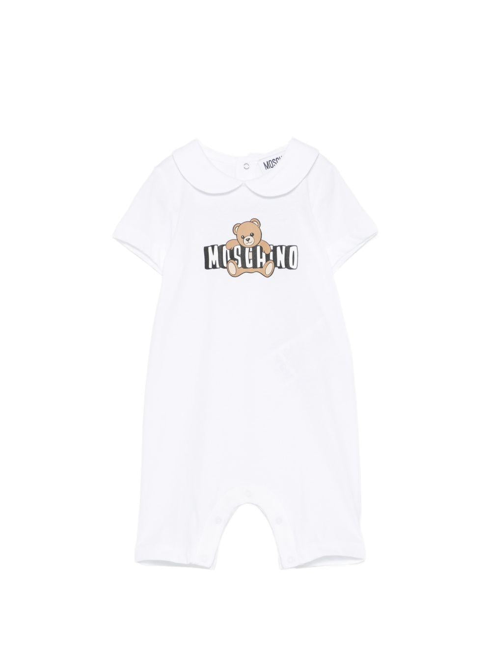 Tutina bianca per neonato MNY03YLAA03 10101 Moschino Kids 