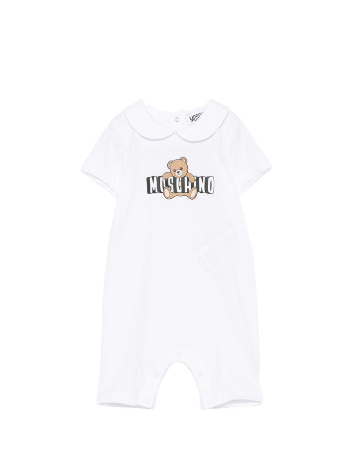 Tutina bianca per neonato MNY03YLAA03 10101 Moschino Kids 
