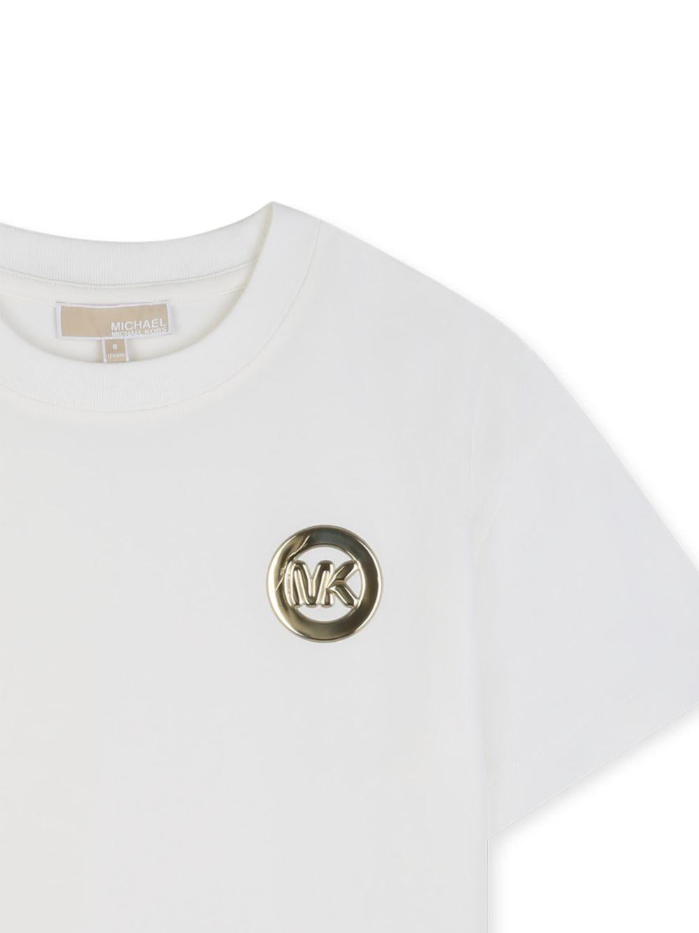 T-shirt bianca per bambina R30604 117 Michael Kors Kids 