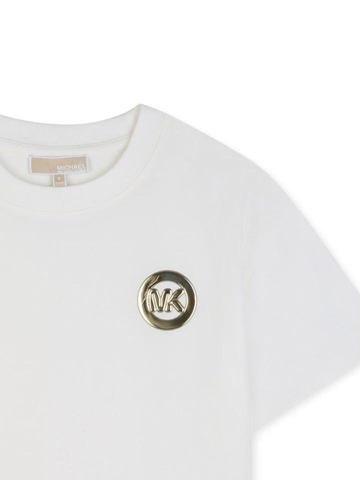 T-shirt bianca per bambina R30604 117 Michael Kors Kids 
