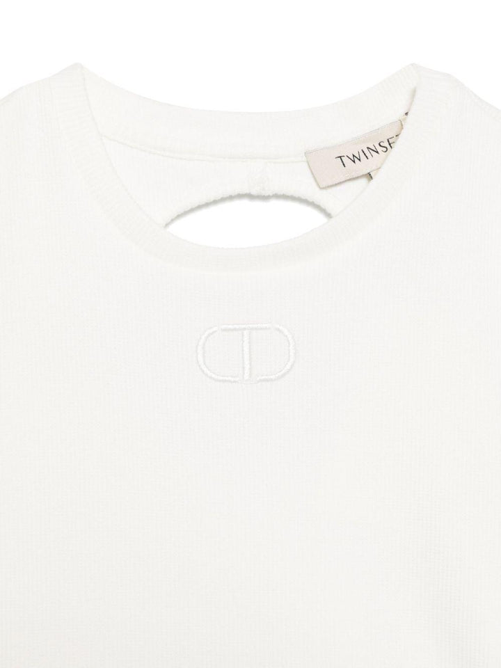 T-shirt bianco per bambina 251GJ2571 00808 Twin Set 