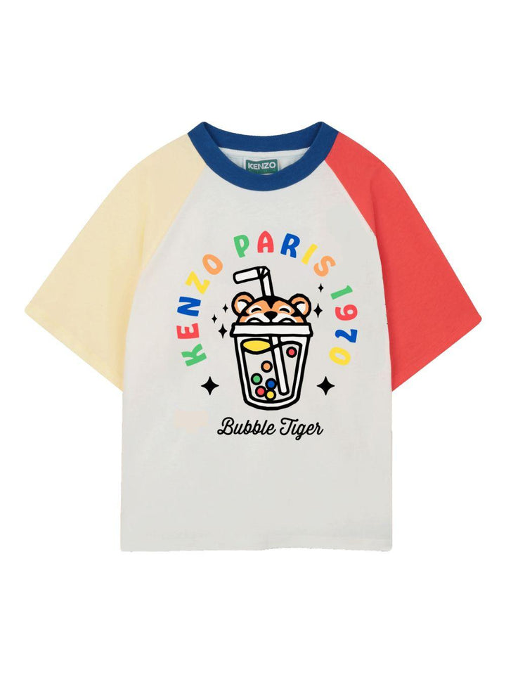 T-shirt bianco sporco per bambino K61852 117 Kenzo Kids 