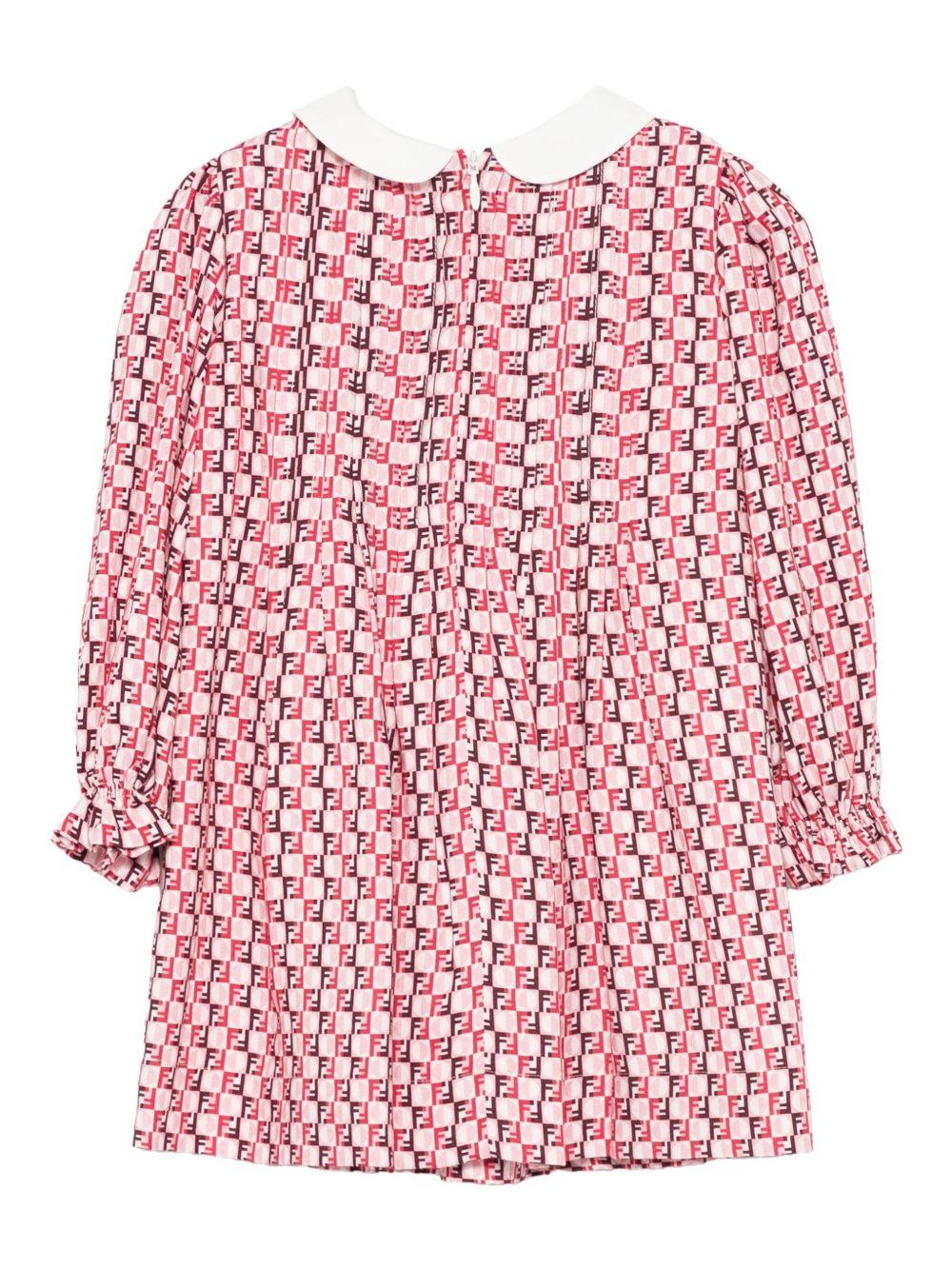 Abito rosso/bianco per neonata BFB573AYMG F1TKH Fendi Kids 