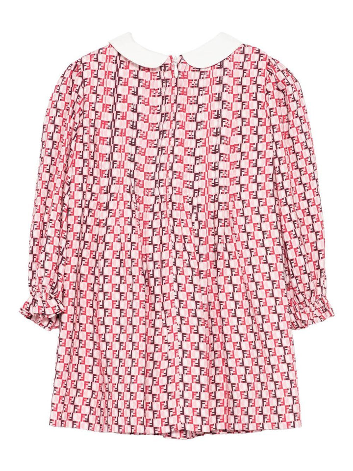 Abito rosso/bianco per neonata BFB573AYMG F1TKH Fendi Kids 