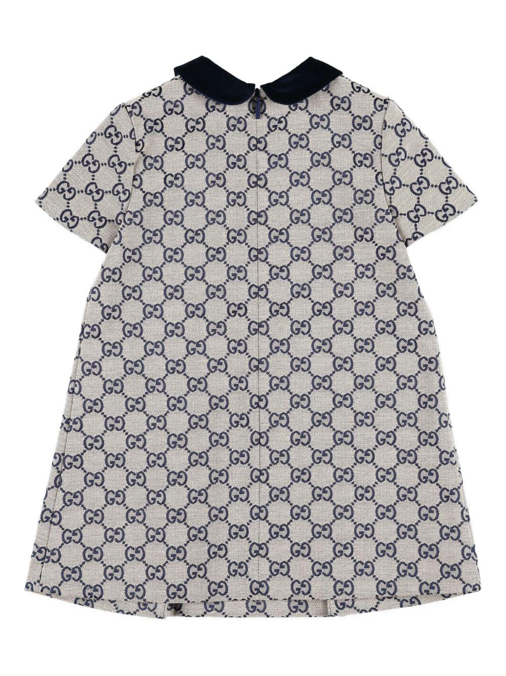 Abito grigio/blu per neonata 828494XWA2M 9118 Gucci Kids 