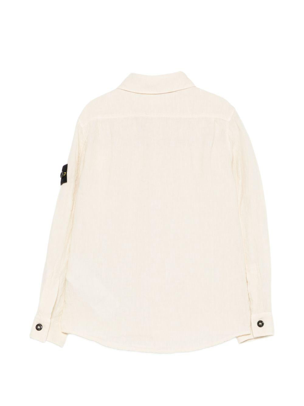 Camicia beige per bambino 61100003S0145 V0097 Stone Island Kids 