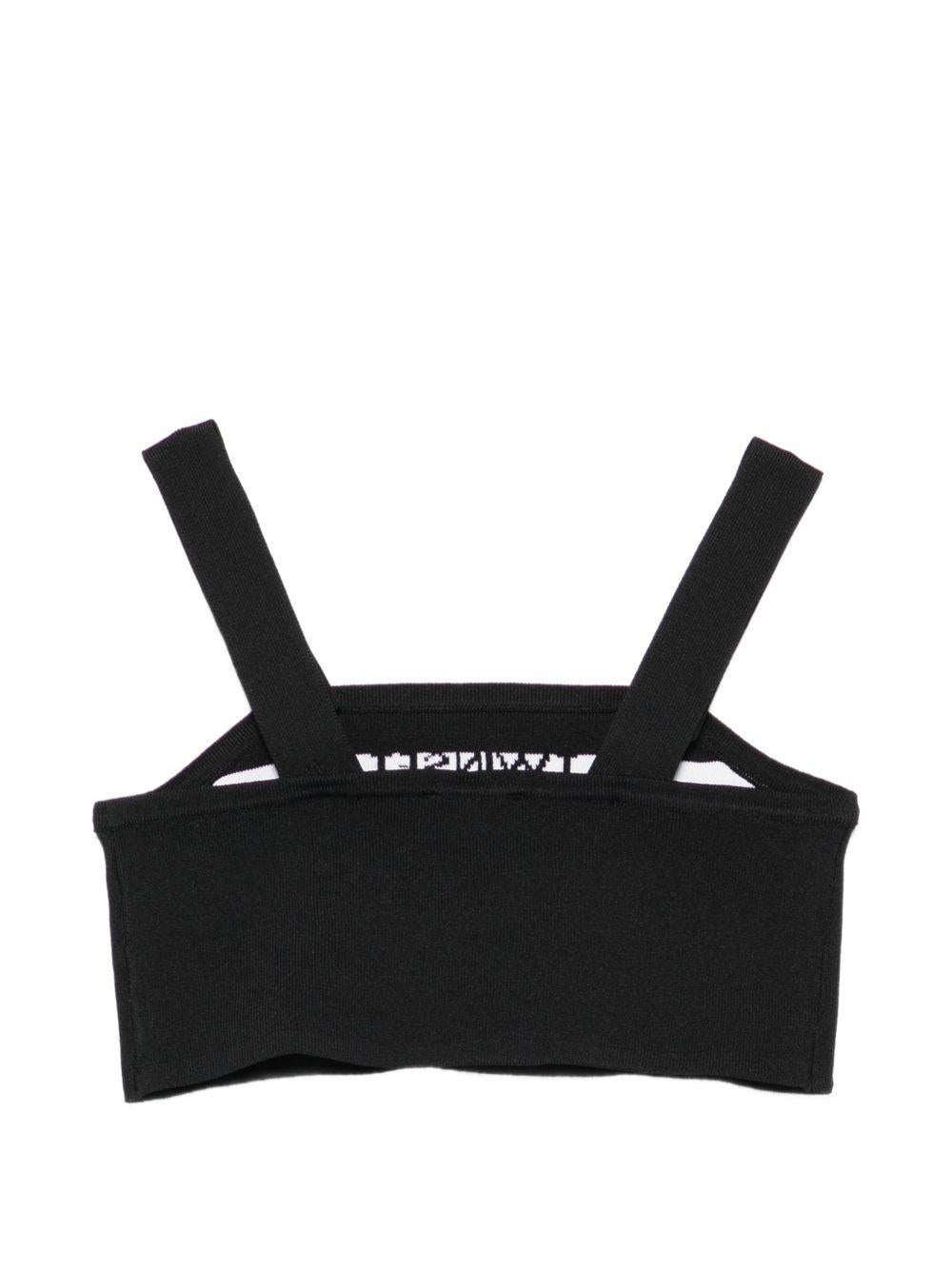 Top nero per bambina 261GJ3041 02958 Twin Set 