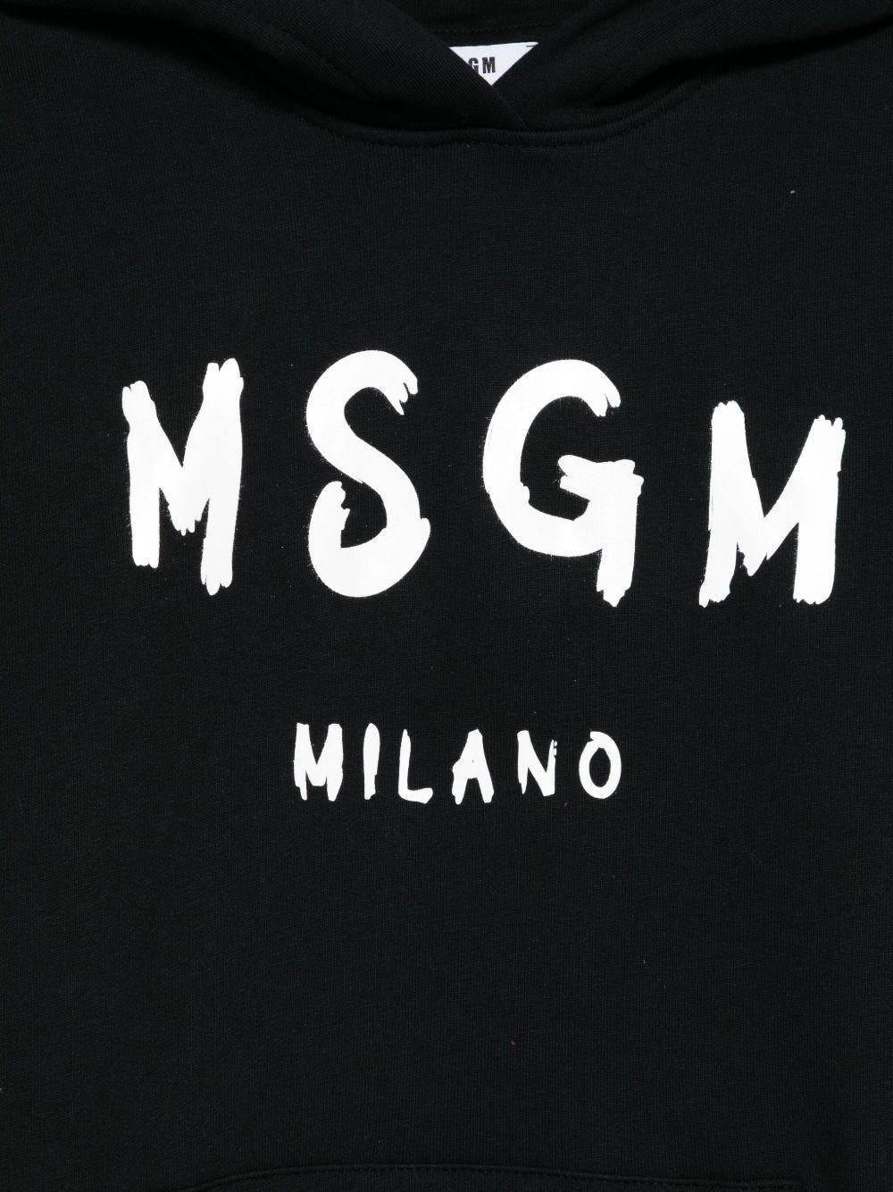 Felpa nera per bambino F5MSJUHS019 110 Msgm Kids 
