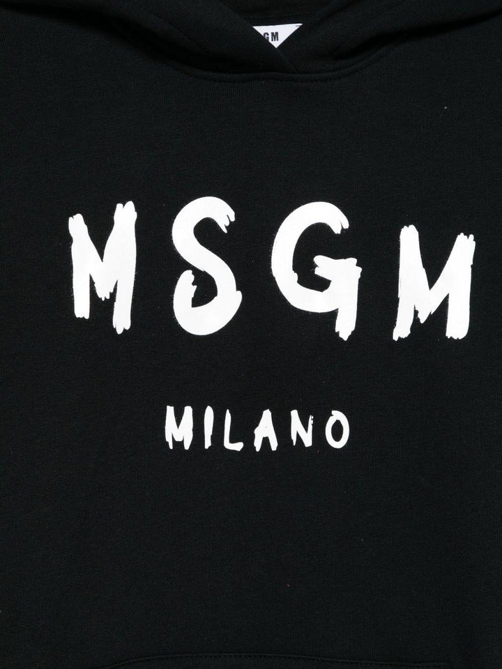 Felpa nera per bambino F5MSJUHS019 110 Msgm Kids 