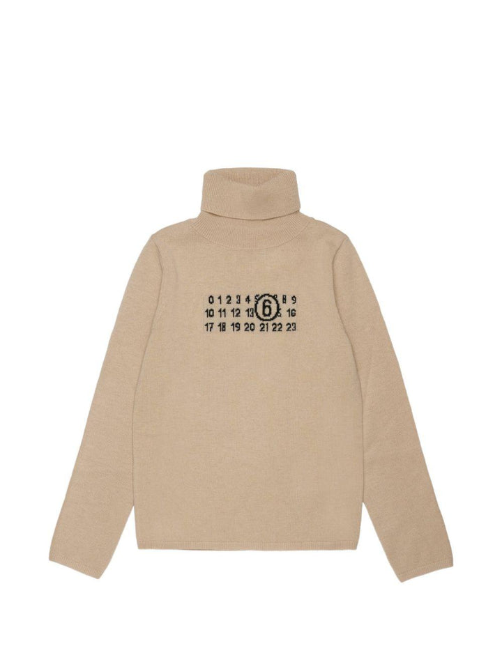 Maglione marrone chiaro per bambino M61064MM06Q M6712 MM6 Kids 