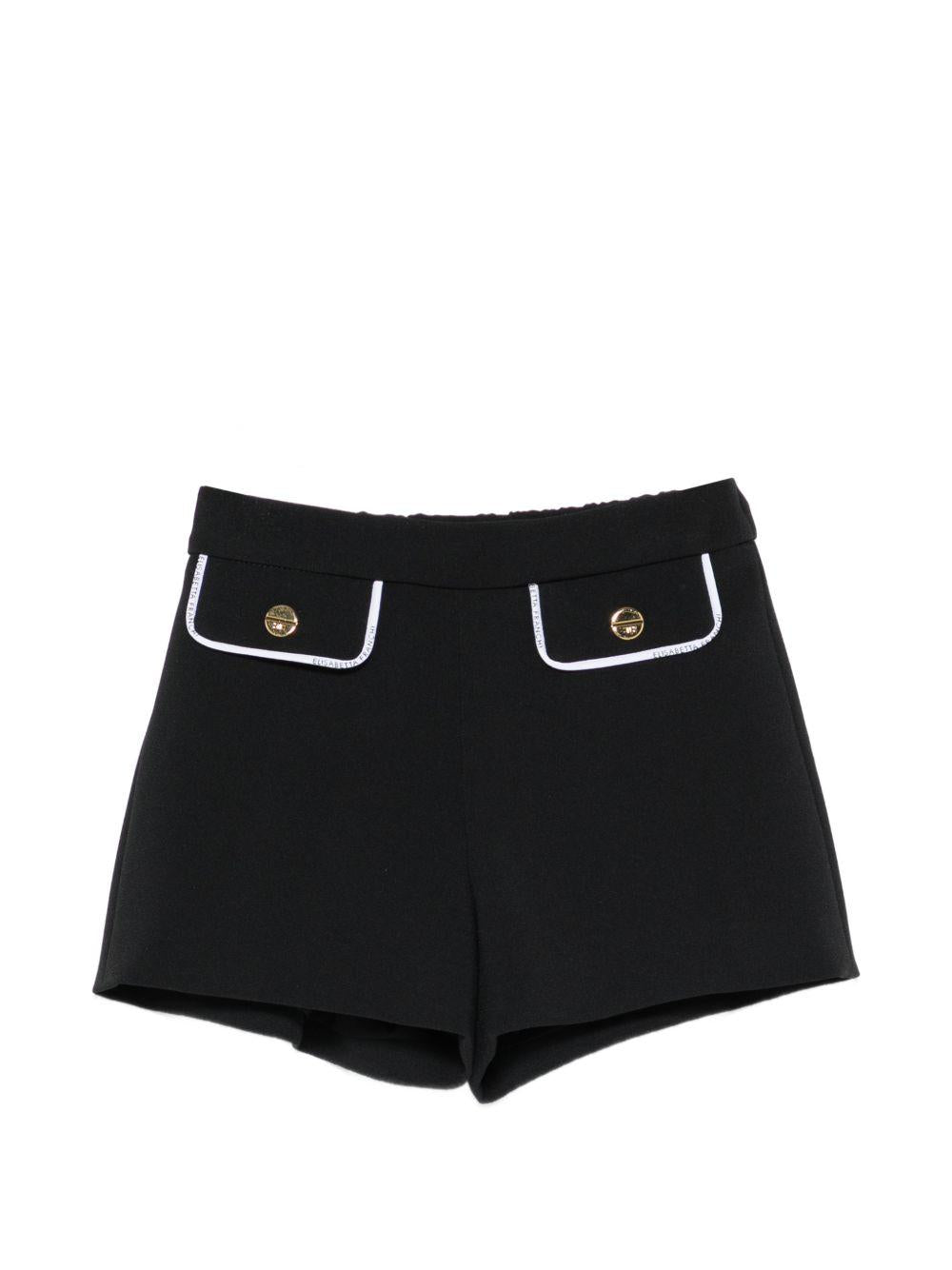 Bermuda nera per bambina EGBE0270GA022 N100 Elisabetta Franchi Kids 