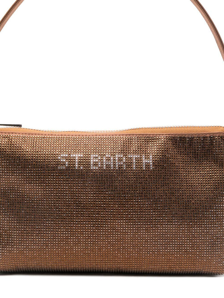 Borsa marrone per bambina STRAS001 00235I MC2 Saint Barth Kids 