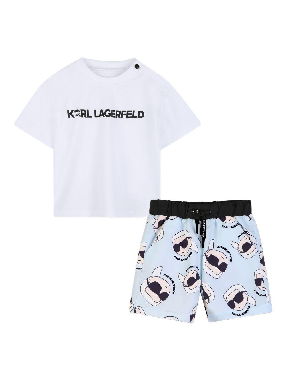 Completo blu/bianco/nero per bambino Z31067 10P Karl Lagerfeld Kids 