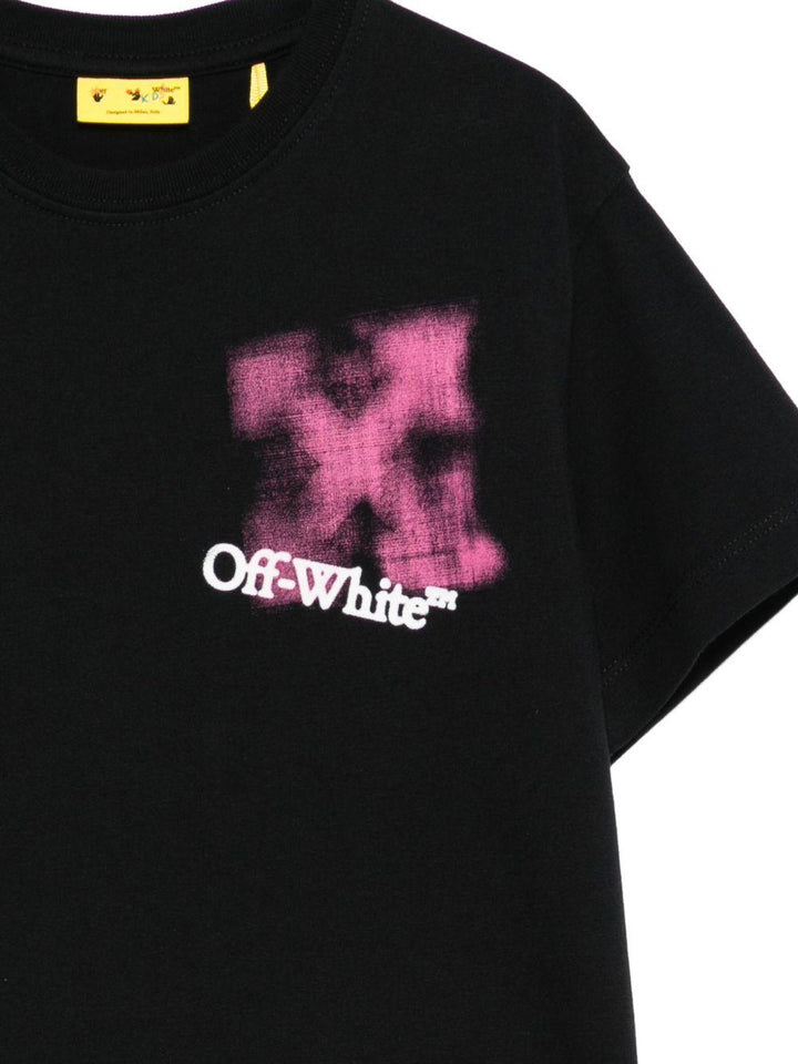 T-shirt nero per bambino OGAA001F25JER005 1032 Off White Kids 