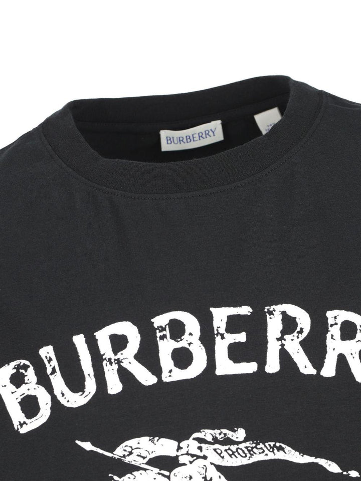 T-shirt nera per bambino 8117667 A1189 Burberry Kids 