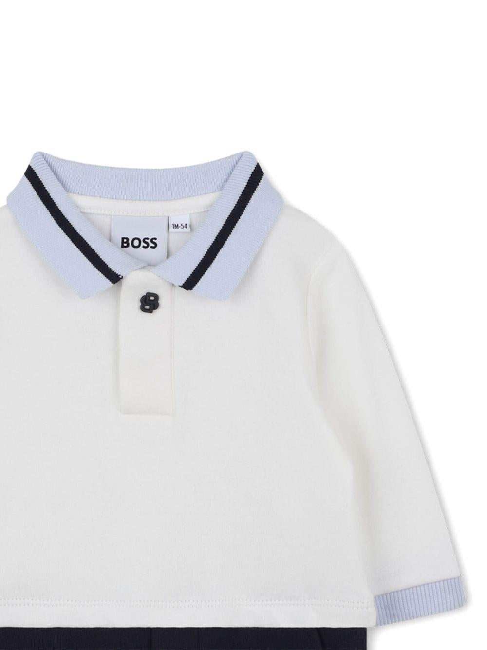 Pagliaccetto bianco/blu per neonato J52529 117 Boss Kids 