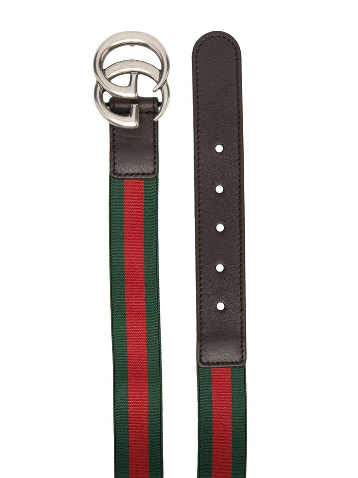 Green and red belt for children with logo