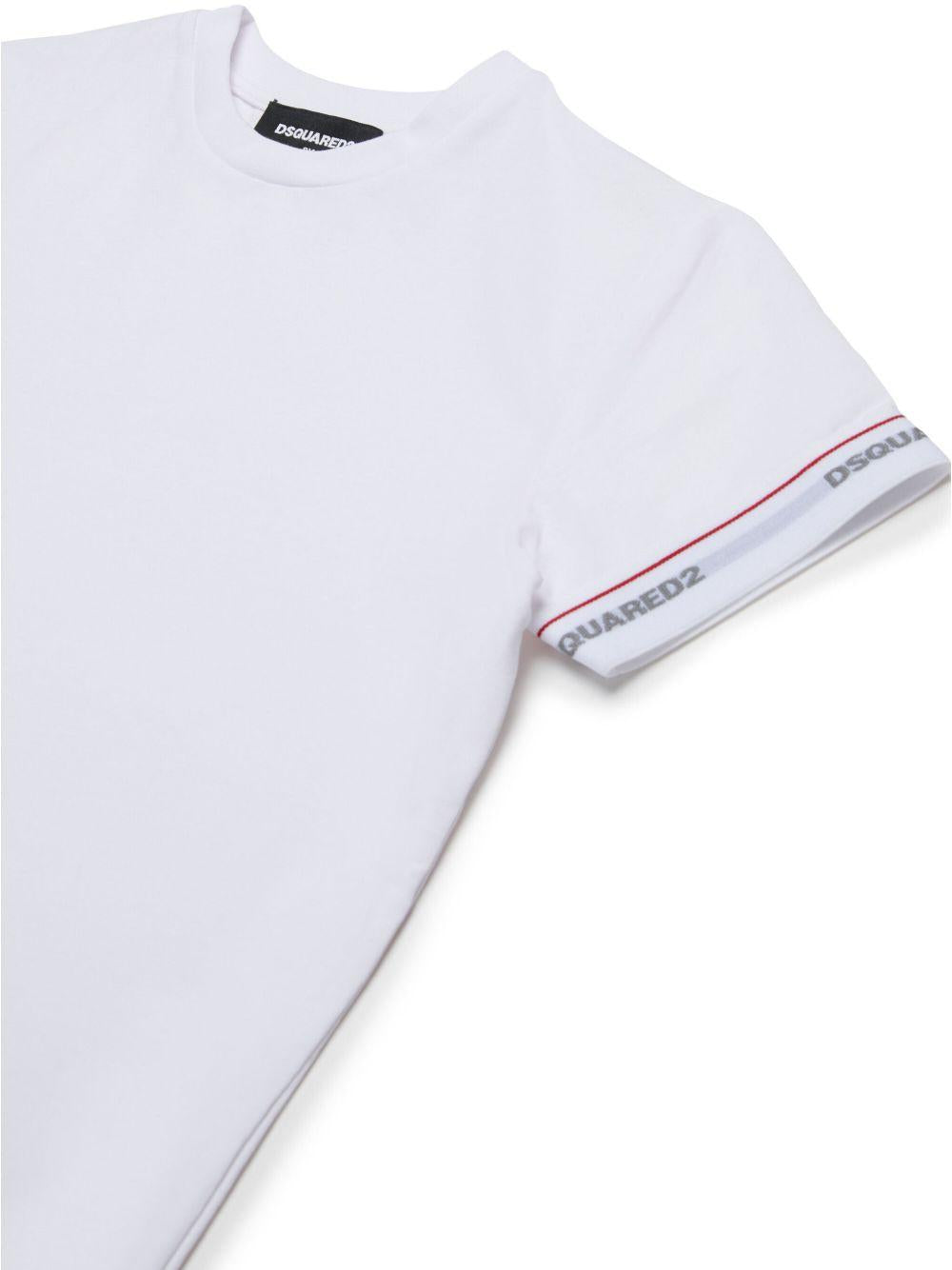 T-shirt bianca per bambino DQ2480D008J DQ100 Dsquared2 Kids 