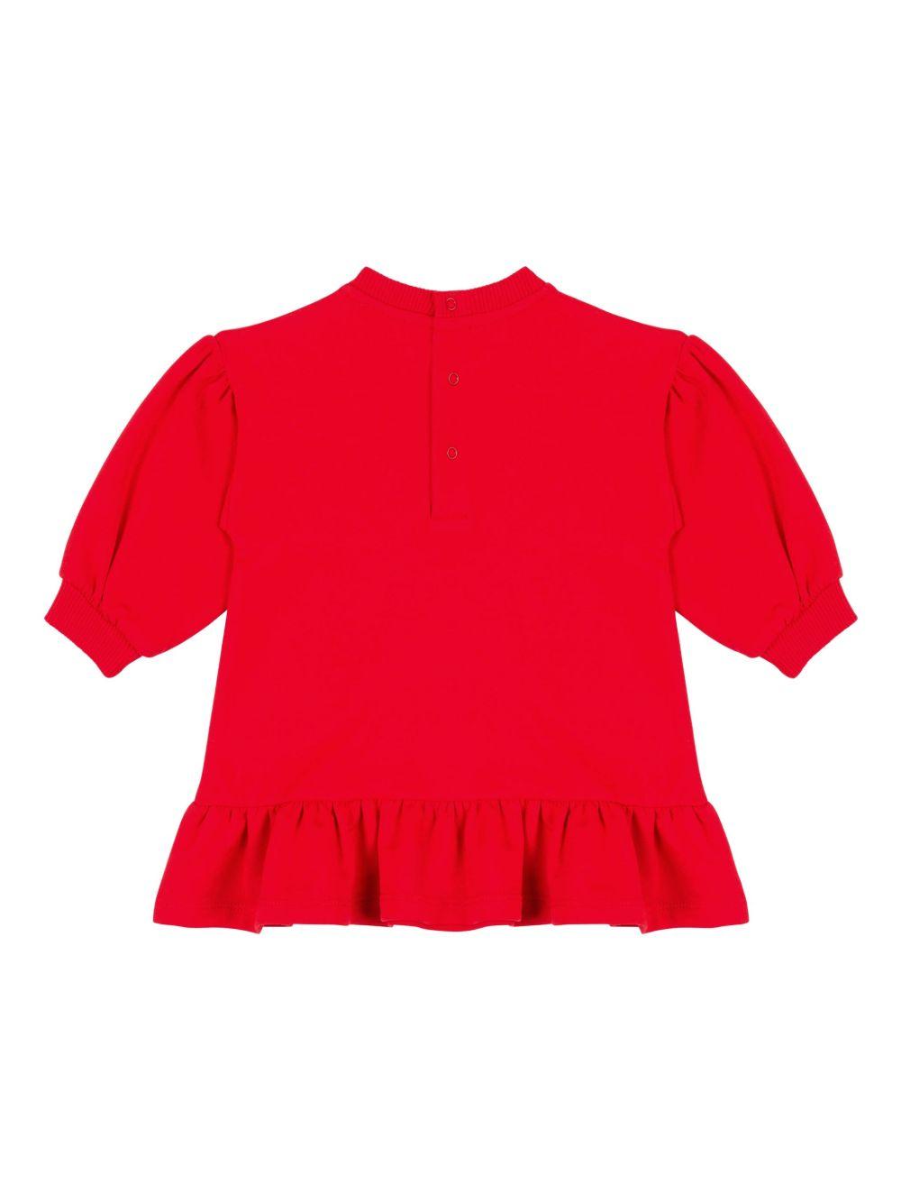 Abito rosso per neonata MDV0CWLDA16 50109 Moschino Kids 