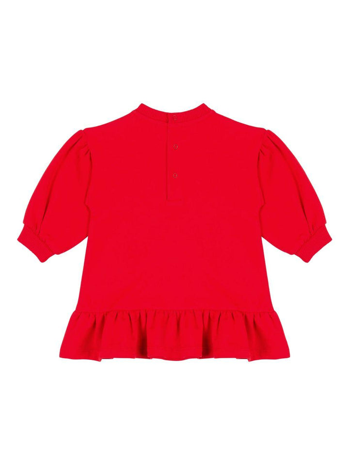 Abito rosso per neonata MDV0CWLDA16 50109 Moschino Kids 