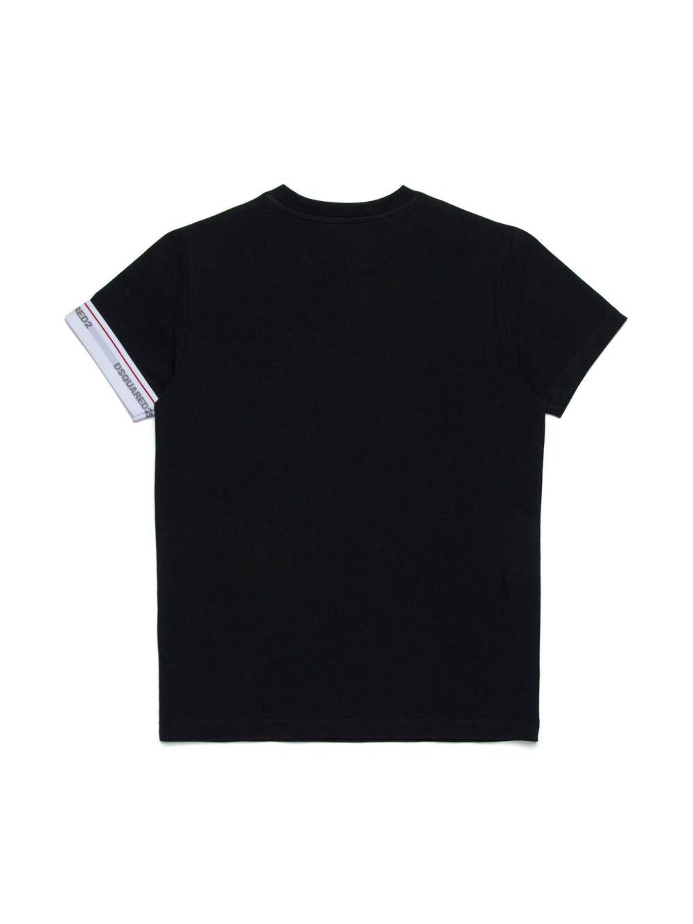 T-shirt nero per bambino DQ2480D008J DQ900 Dsquared2 Kids 