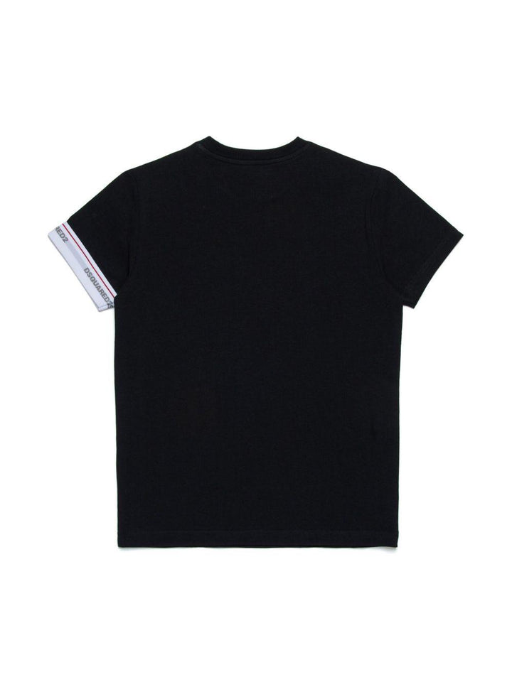 T-shirt nero per bambino DQ2480D008J DQ900 Dsquared2 Kids 
