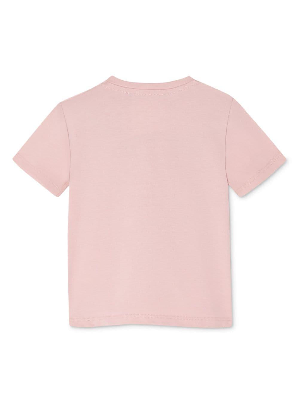 T-shirt rosa per neonata con stampa