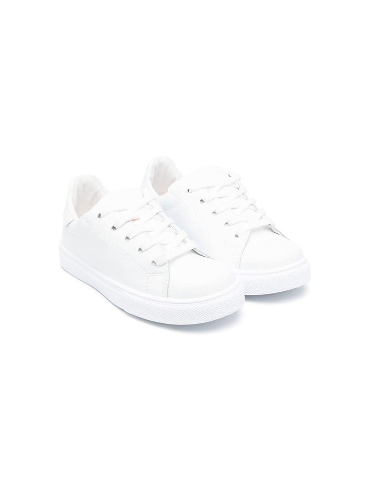 White leather sneakers for children