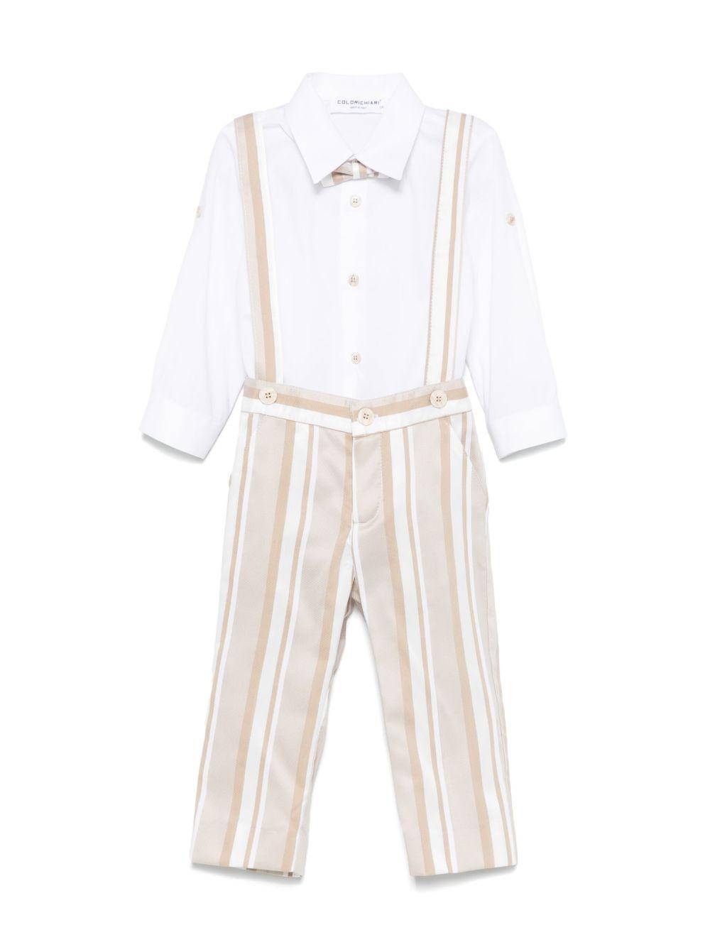 Completo elegante beige chiaro per bambino