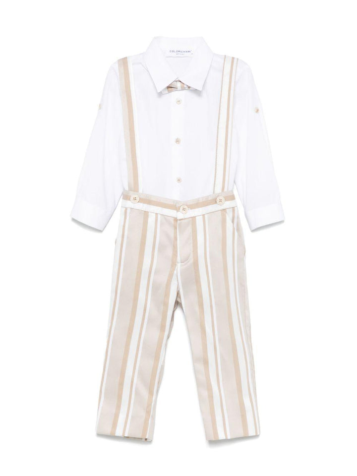Completo elegante beige chiaro per bambino