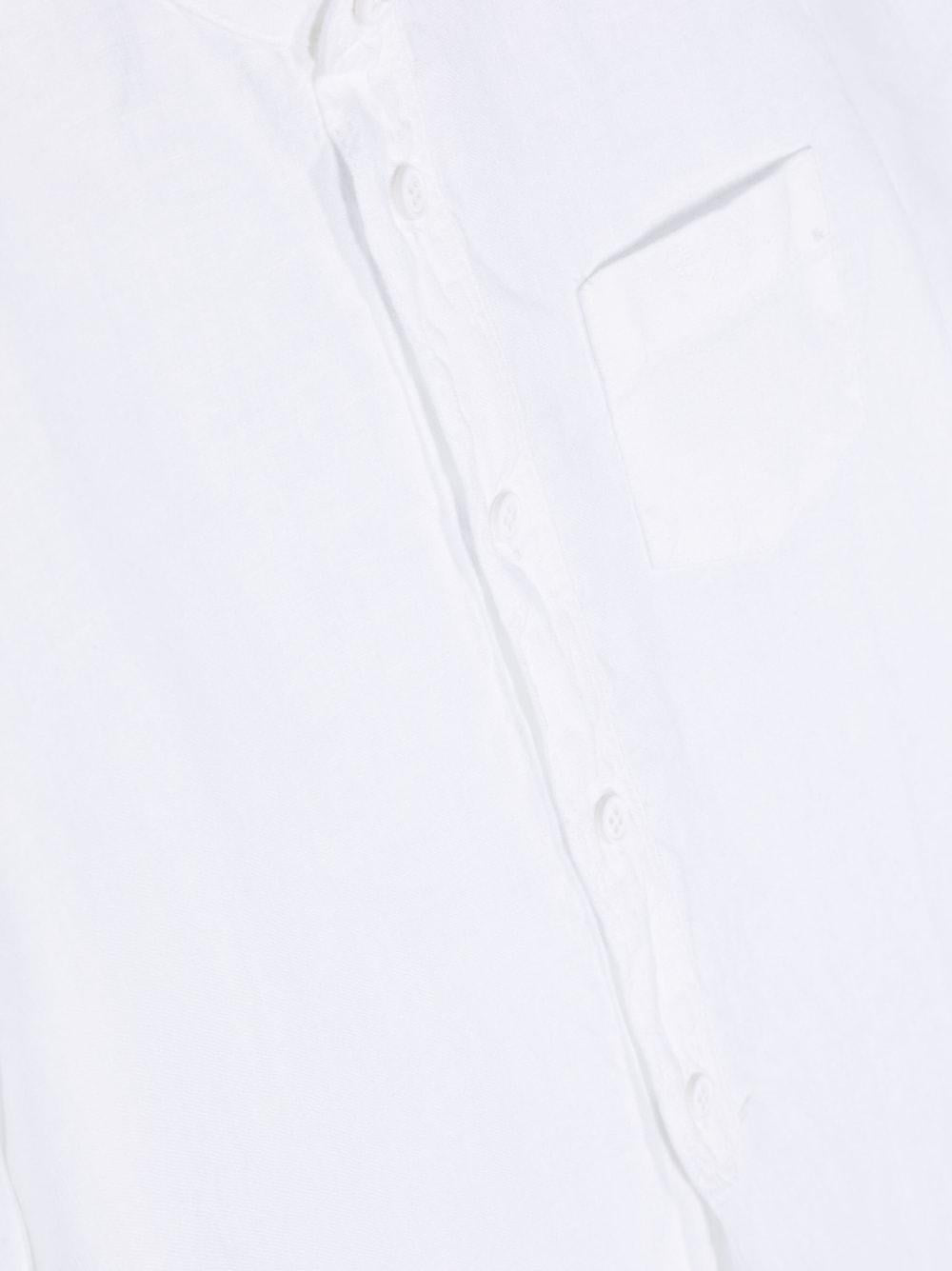 Camicia bianca per bambino in lino P23CL016L6006 010 Il Gufo 