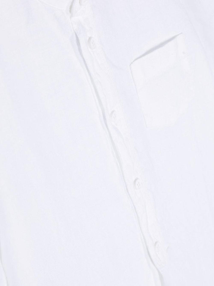Camicia bianca per bambino in lino P23CL016L6006 010 Il Gufo 