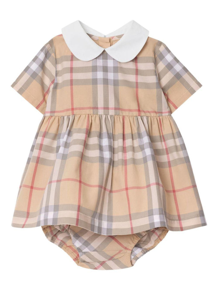 Abito beige chiaro per neonata 8109083 A2205 Burberry Kids 