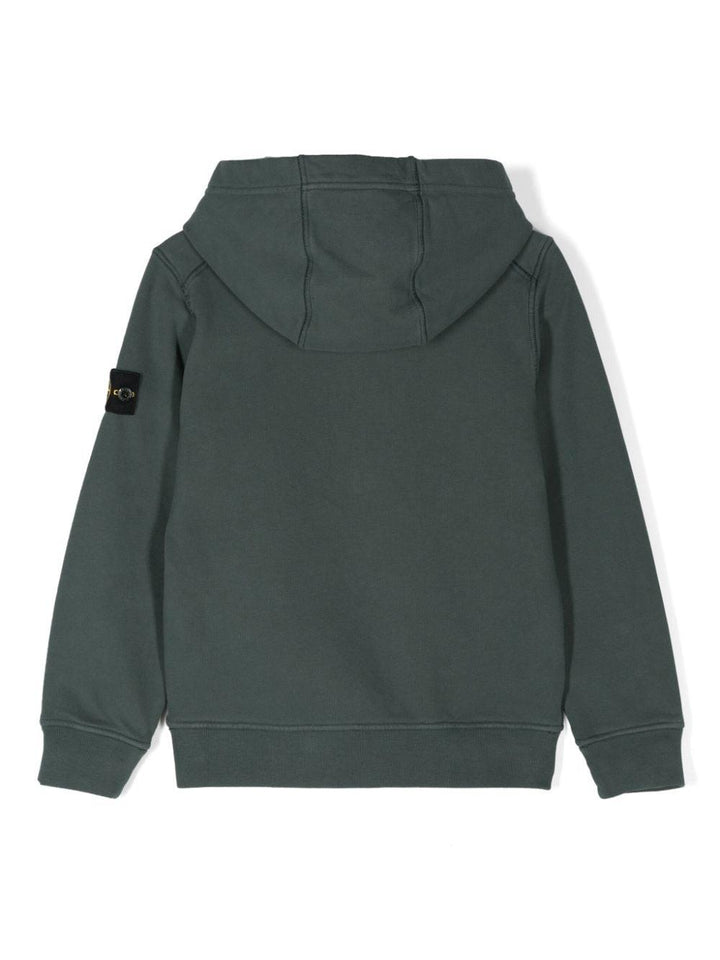Green cotton sweatshirt for boys