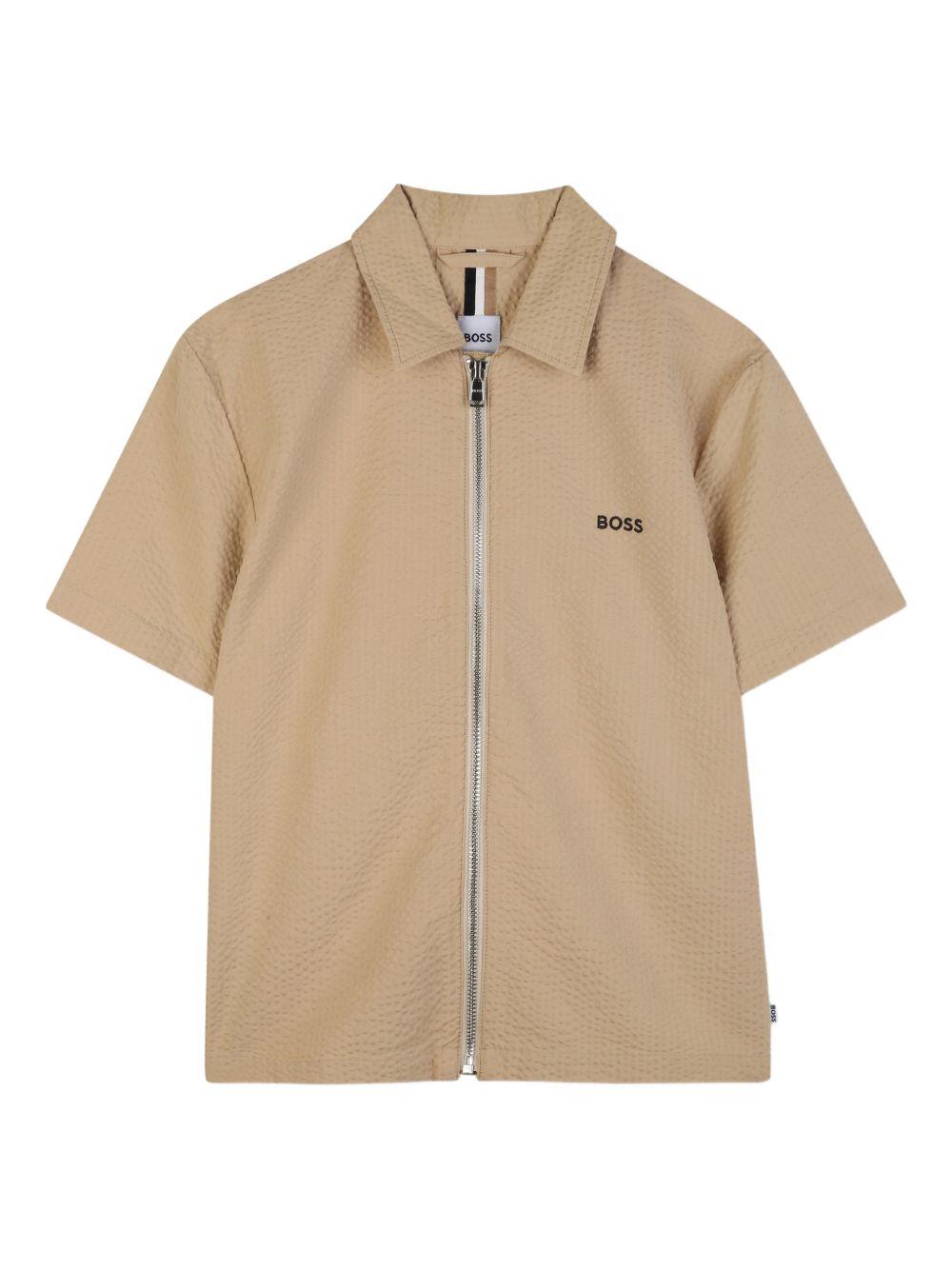 Camicia marrone chiaro per bambino J52946 249 Boss Kids 
