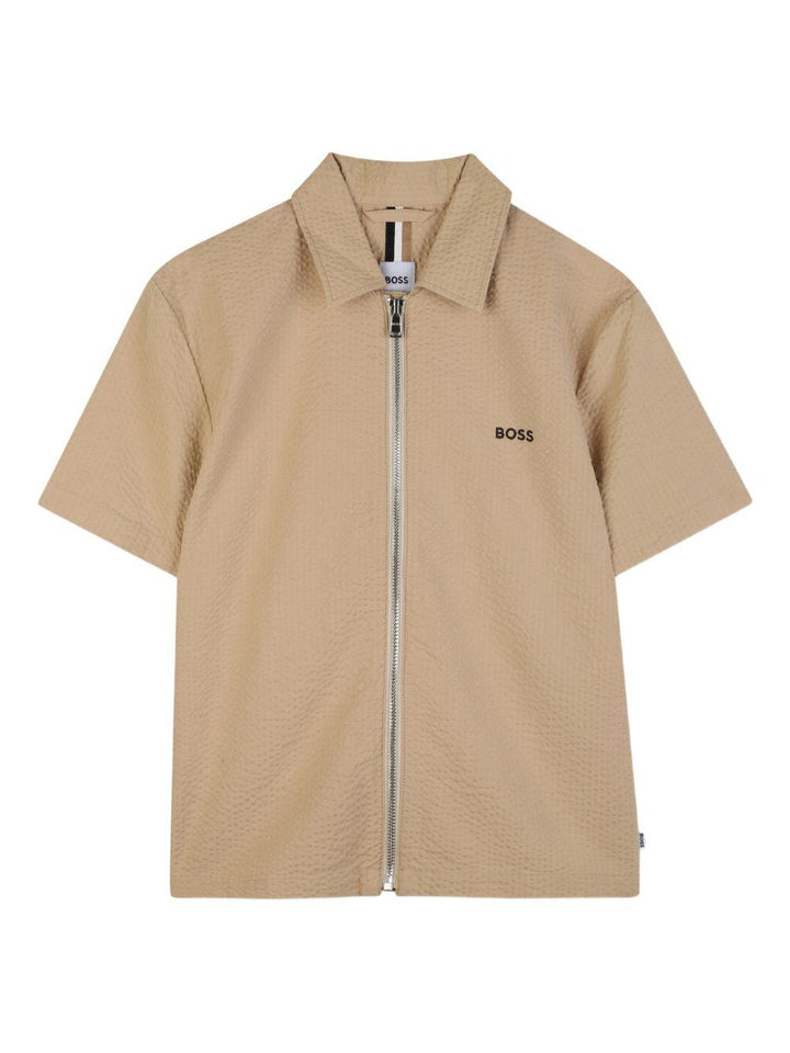 Camicia marrone chiaro per bambino J52946 249 Boss Kids 