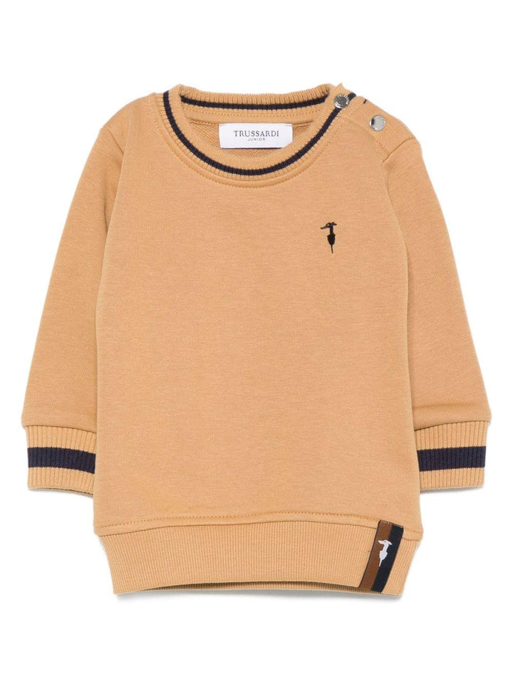 Felpa marrone chiaro per neonato TIA25080FE APP Trussardi Kids 
