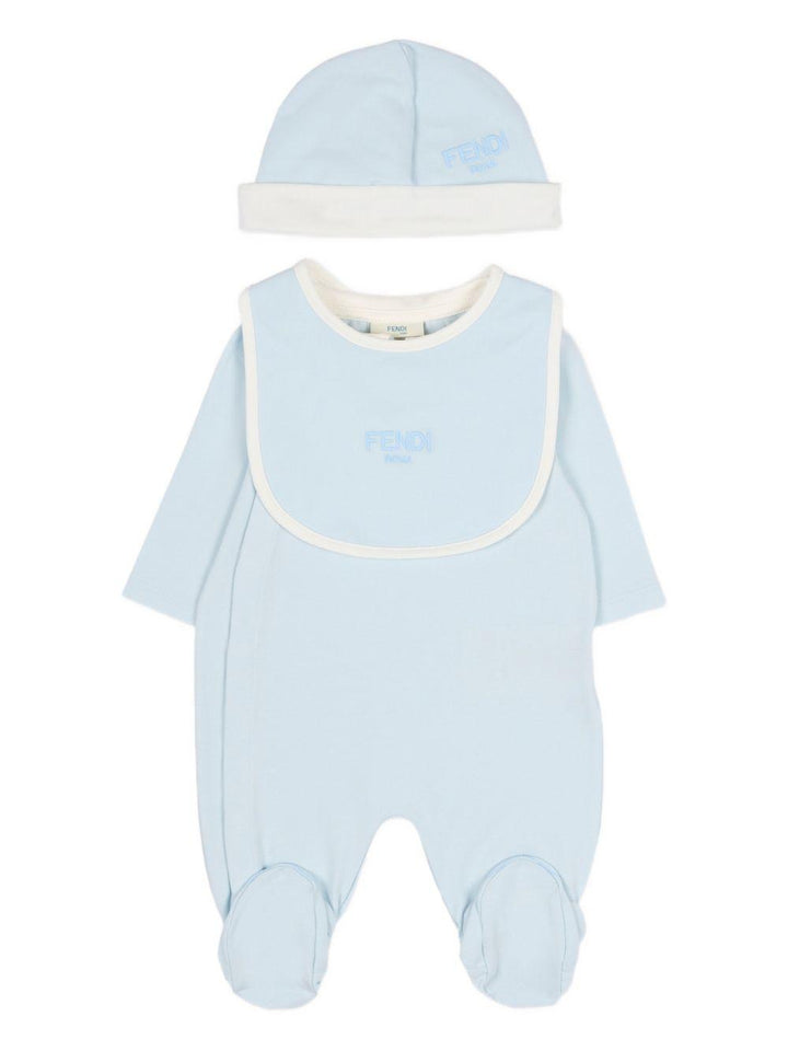 Tutina azzurra per neonato BUK154ST8 F19J4 Fendi Kids 