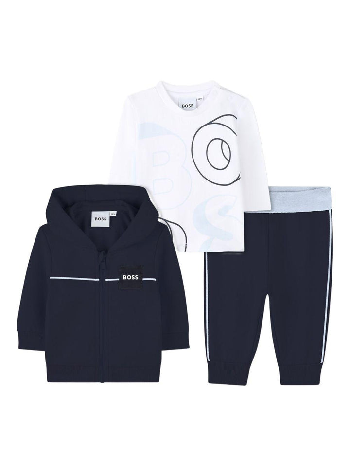 Completo blu/bianco per neonato J52527 849 Boss Kids 