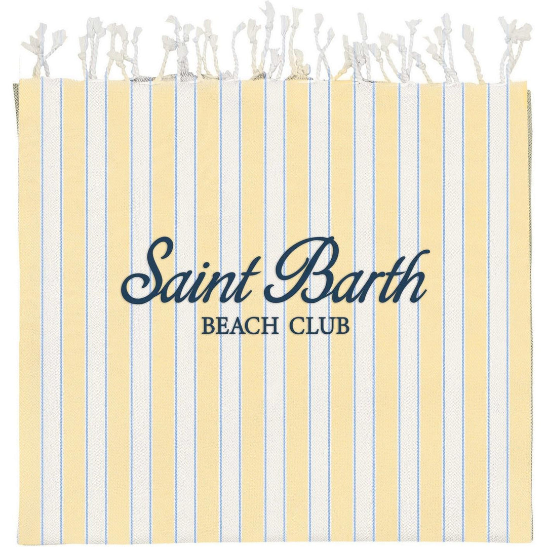 Telo mare bianco/giallo per bambina FOUL002 02600L MC2 Saint Barth Kids 