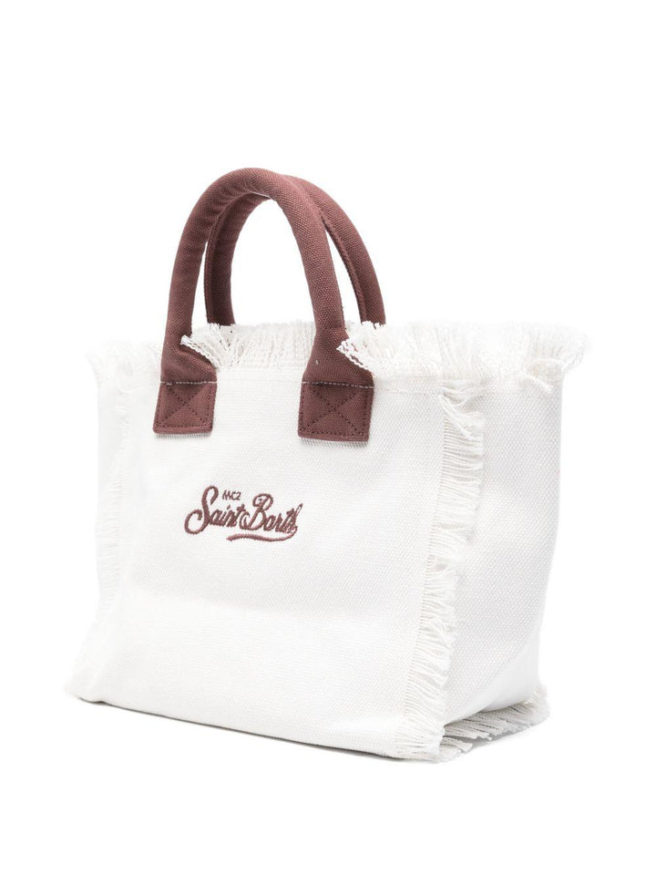 Borsa bianca/marrone per bambina COL0001 00326L MC2 Saint Barth Kids 
