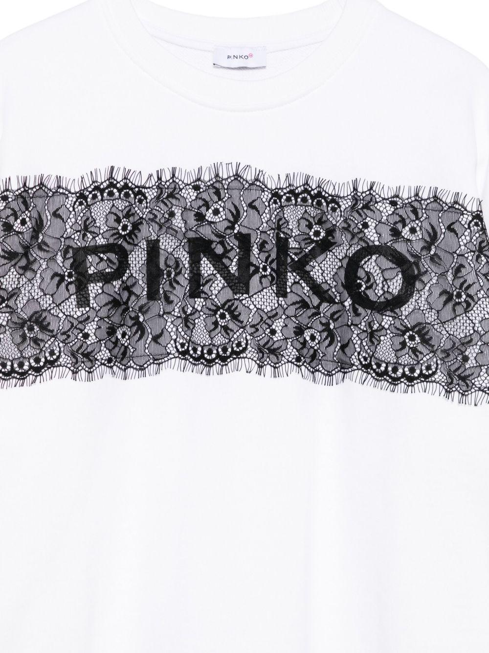 Felpa bianca per bambina KFFE024CFF015 D839 Pinko Kids 
