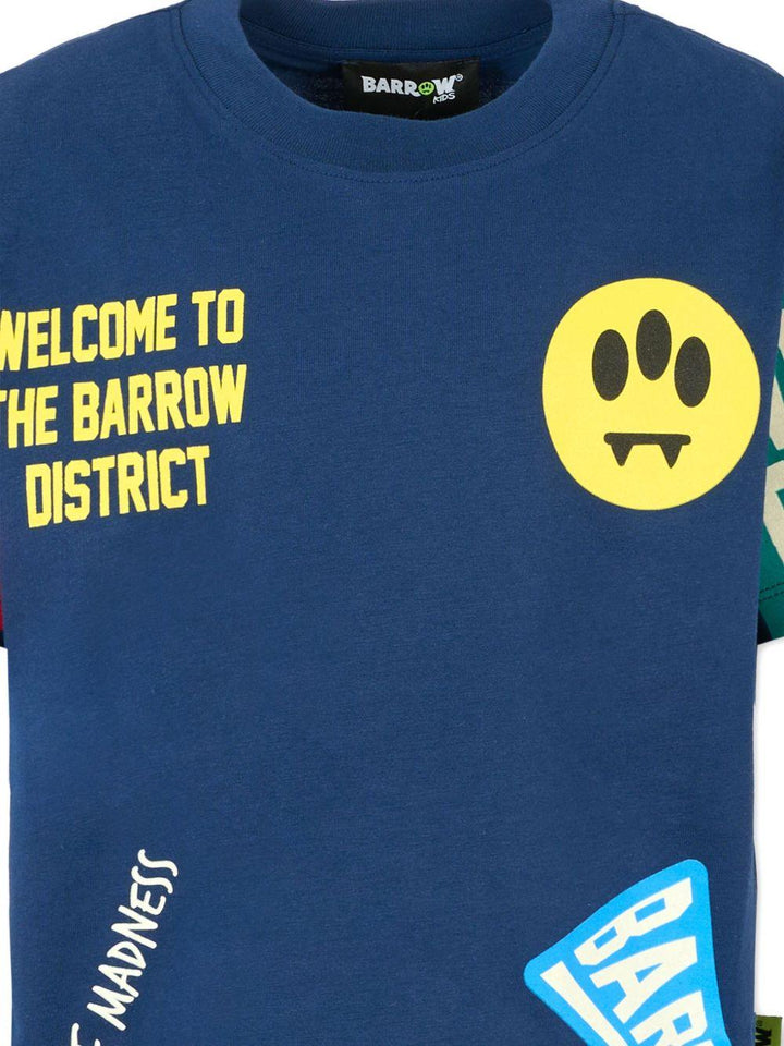 T-shirt blu per bambino F5BKJUTH079 060 Barrow Kids 