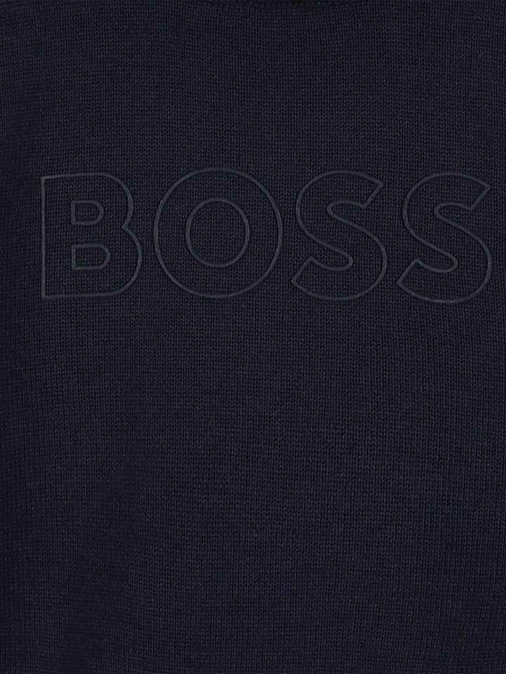Maglione blu marine per neonato J52455 849 Boss Kids 